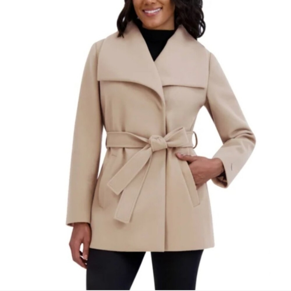 NWT Tahari Luxe Ladies' Faux Wool Wrap Coat,   XXL 2X 3X - Picture 2 of 10